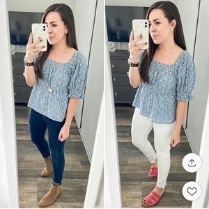 NWT Puff Sleeve Babydoll Top